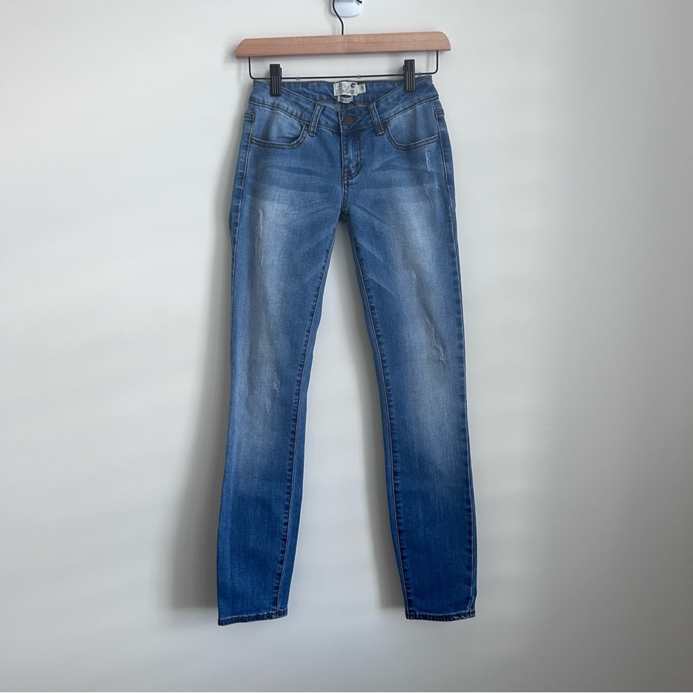 SET of 2 Harlow Low Rise Medium Wash Y2K Denim Jeans